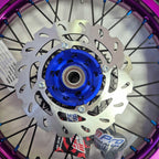 SMPro - Platinum Wheel Set - 21"/19" - KX125/250 06-08, KXF250/450 06-25 - Purple Rim/Blue Hub & Nipples