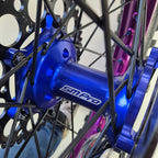 SMPro - Platinum Wheel Set - 21"/19" - KX125/250 06-08, KXF250/450 06-25 - Purple Rim/Blue Hub & Nipples