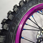 SMPro - Platinum Wheel Set - 21"/19" - KX125/250 06-08, KXF250/450 06-25 - Purple Rim/Blue Hub & Nipples