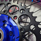 SMPro - Platinum Wheel Set - 21"/19" - KX125/250 06-08, KXF250/450 06-25 - Purple Rim/Blue Hub & Nipples