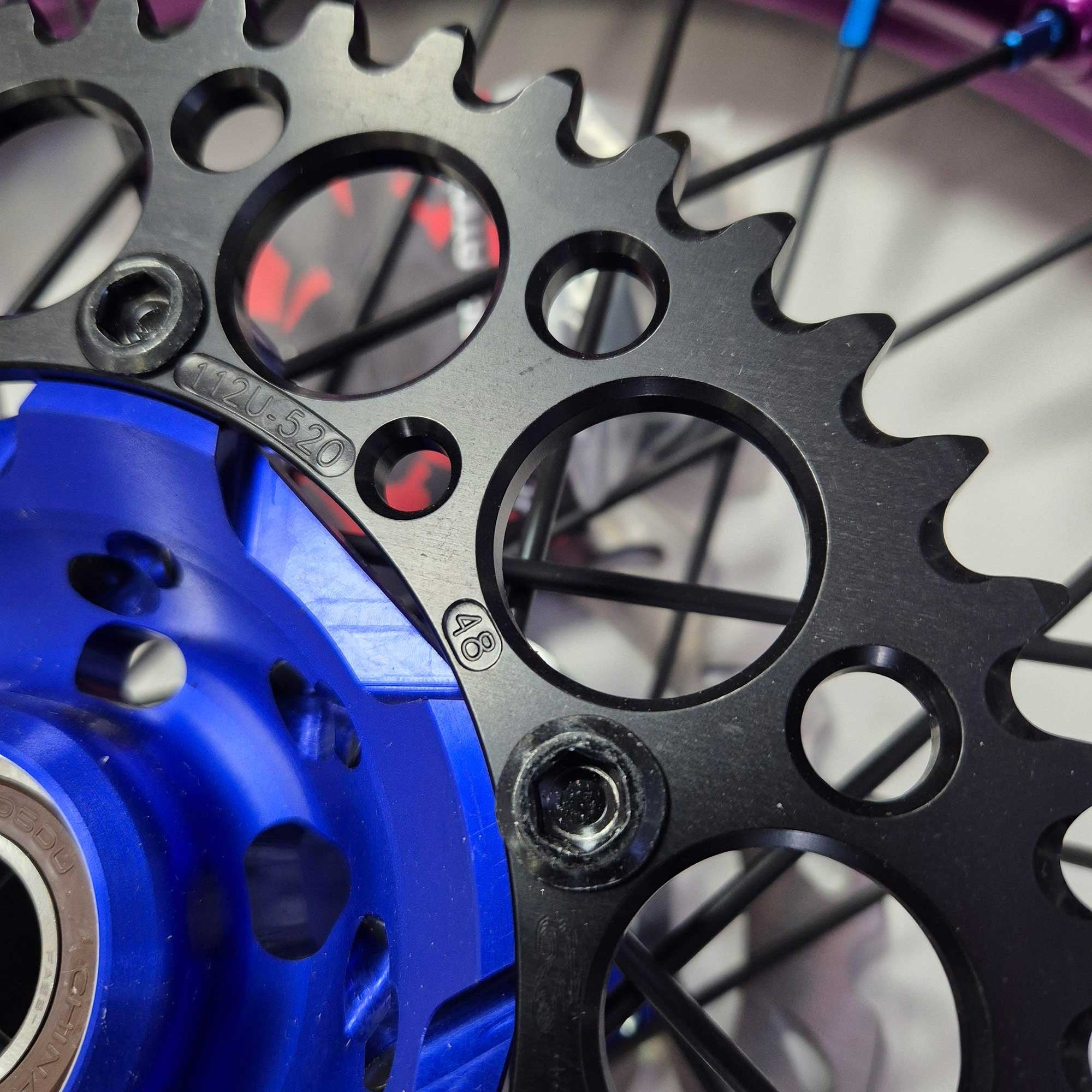 SMPro - Platinum Wheel Set - 21"/19" - KX125/250 06-08, KXF250/450 06-25 - Purple Rim/Blue Hub & Nipples