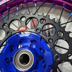 SMPro - Platinum Wheel Set - 21"/19" - KX125/250 06-08, KXF250/450 06-25 - Purple Rim/Blue Hub & Nipples