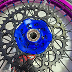SMPro - Platinum Wheel Set - 21"/19" - KX125/250 06-08, KXF250/450 06-25 - Purple Rim/Blue Hub & Nipples