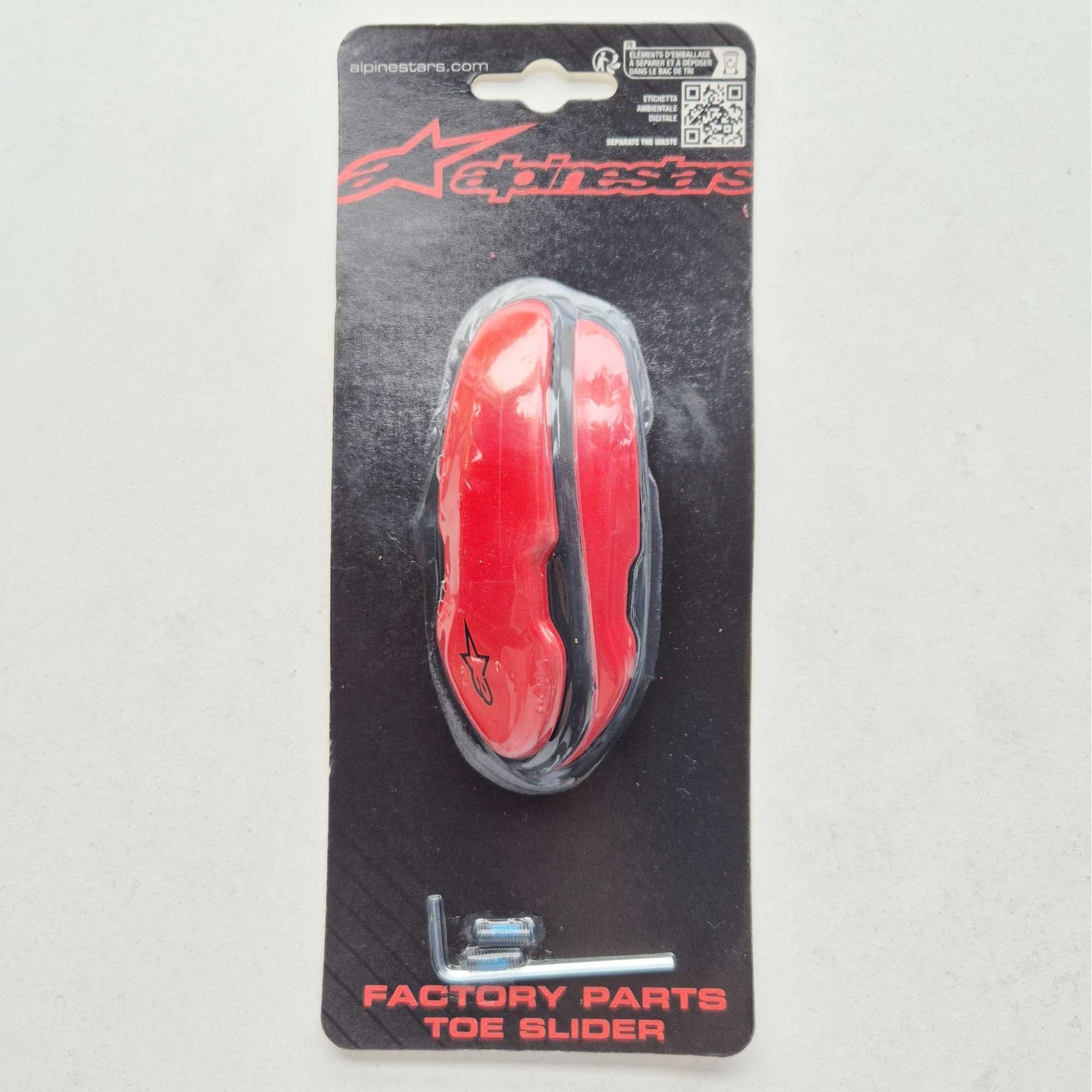 Alpinestars (Boot Spares) Toe Sliders - TPU/Aluminium - Supertech R, SMX Plus, SMX 6, SMX 3, SMX-1R (2015 On) *AS03* (Red)