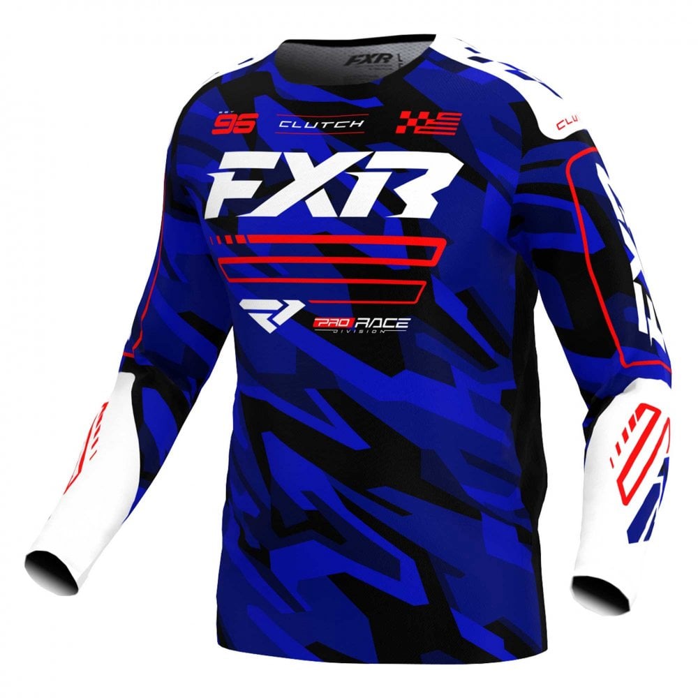 FXR (MX25) Jersey - CLUTCH (Blue Camo/Red)