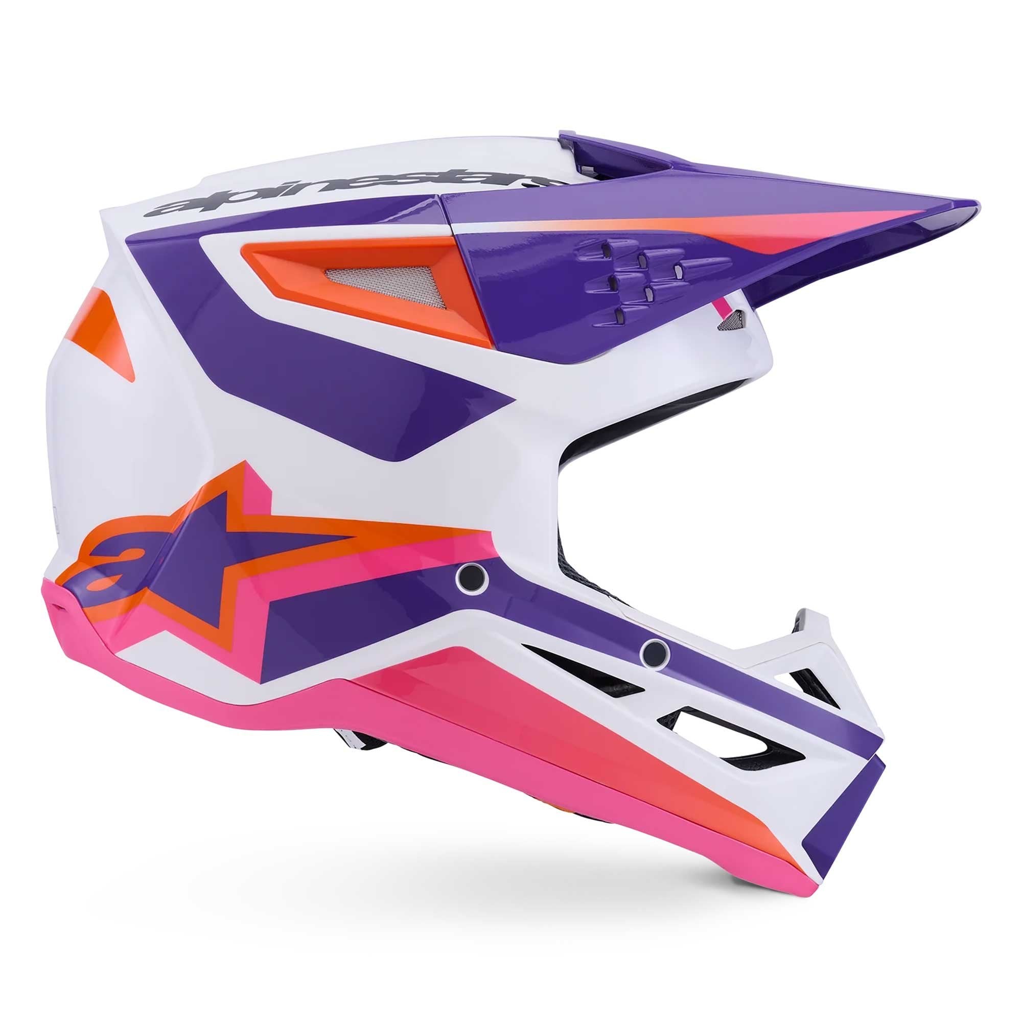 Alpinestars (MX26) MX Helmet - S-M3 HEAT (White/Purple/Pink Gloss)