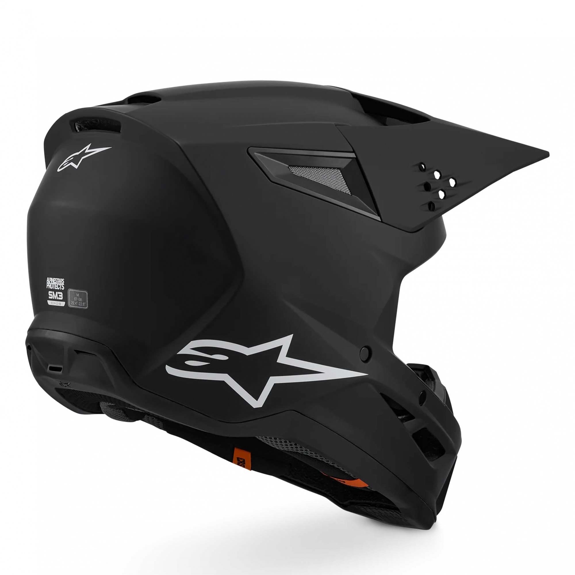 Alpinestars (MX26) MX Helmet - S-M3 SOLID (Matte Black)