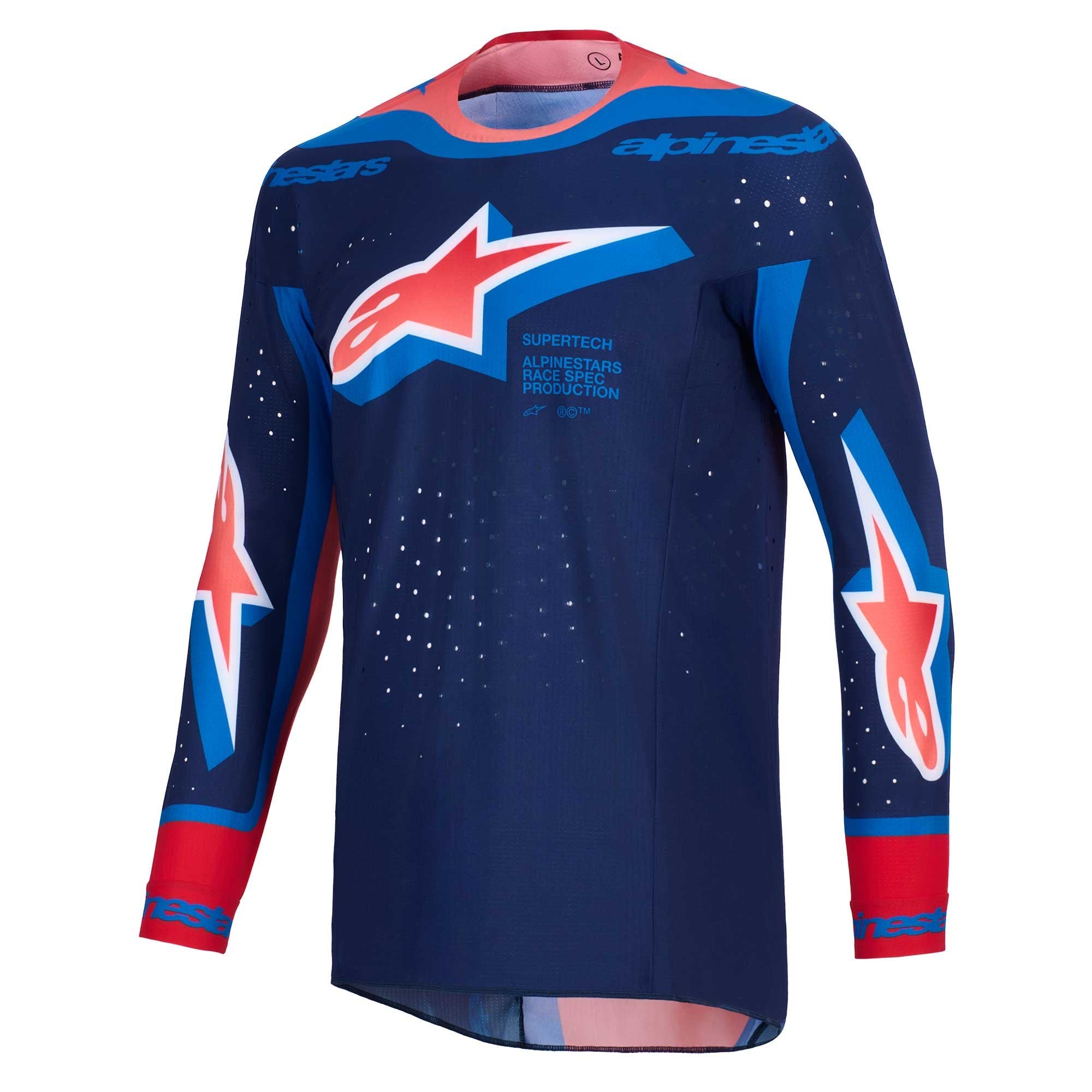 Alpinestars (MX26) MX Jersey - SuperTech VISTA (Dark Navy/Hot Coral/Cobalt)