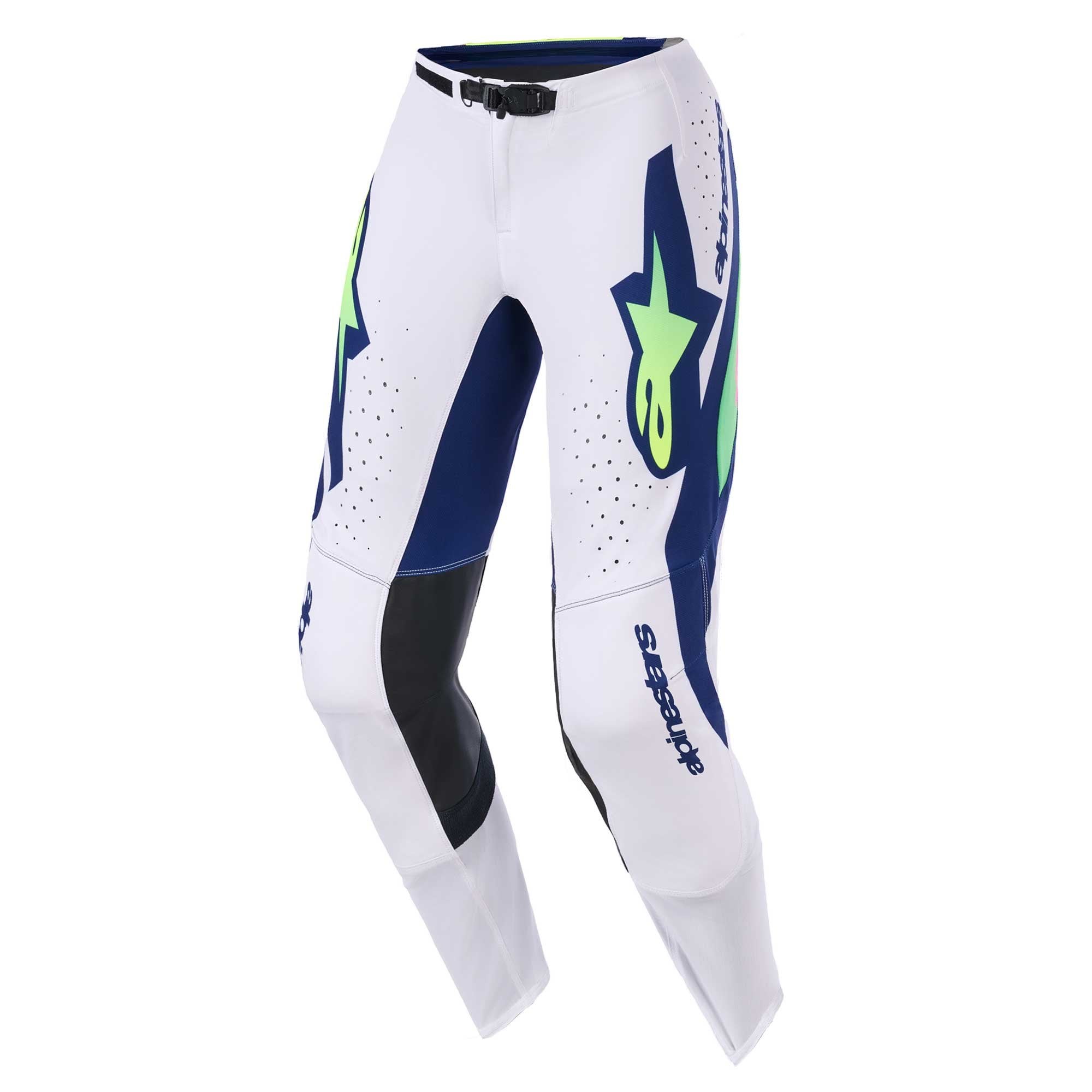 Alpinestars MX Jersey & Pant Kit Deal - SuperTech VISTA (Light Grey/Yellow Fluo/Blue)