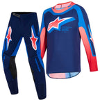 Alpinestars Youth MX Jersey & Pant Kit Deal - SuperTech VISTA (Dark Navy/Hot Coral/Cobalt)