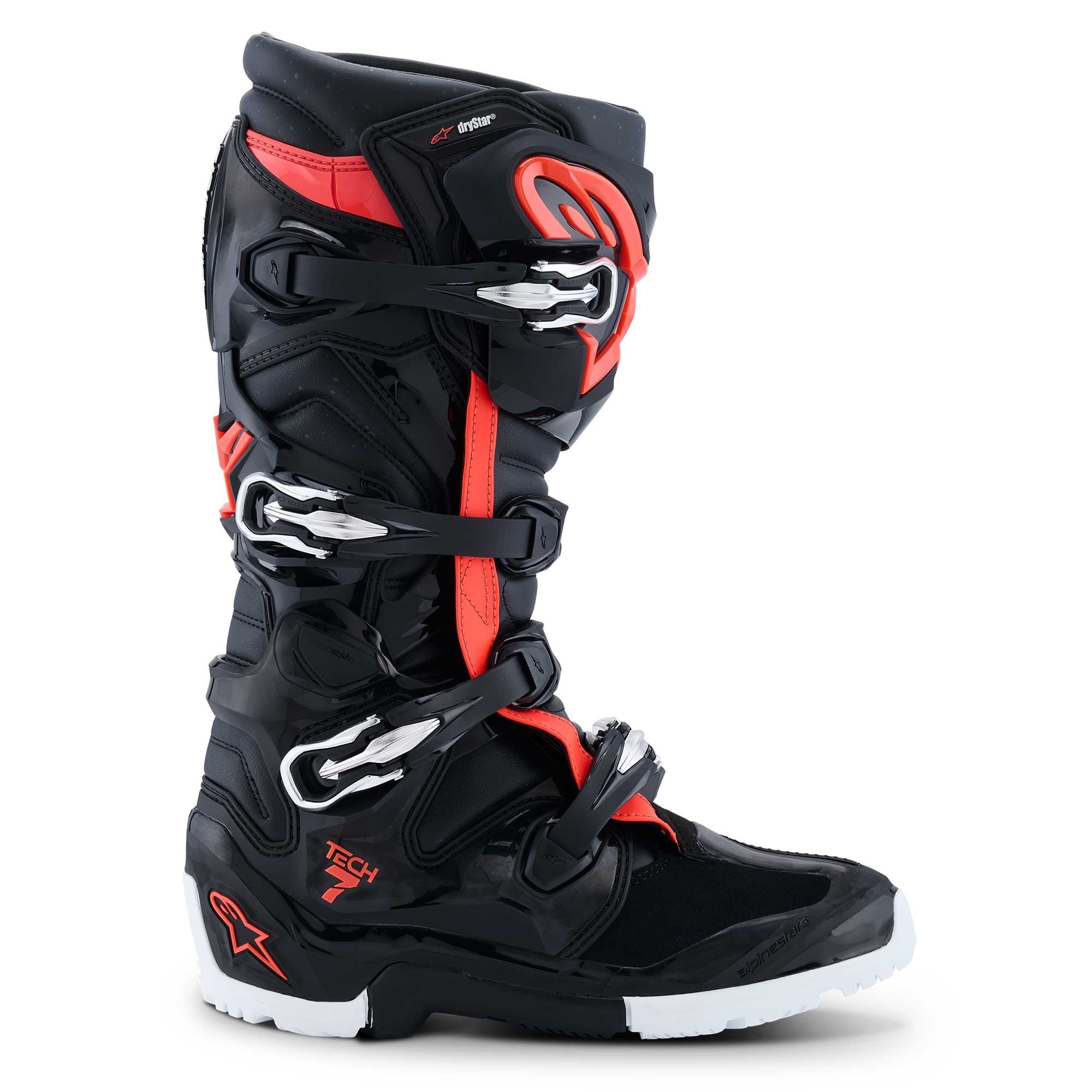 Alpinestars MX Boots - Tech 7 Enduro DRYSTAR **NEW Model** (Black/Red Fluo/White)