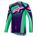 Alpinestars MX Jersey & Pant Kit Deal - TechStar NOMUR (Deep Purple/Green/Pink Fluo)