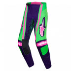 Alpinestars MX Jersey & Pant Kit Deal - TechStar NOMUR (Deep Purple/Green/Pink Fluo)