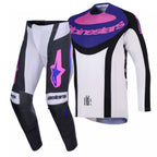 Alpinestars MX Jersey & Pant Kit Deal - TechStar KNIF (Black/Light Grey/Purple)