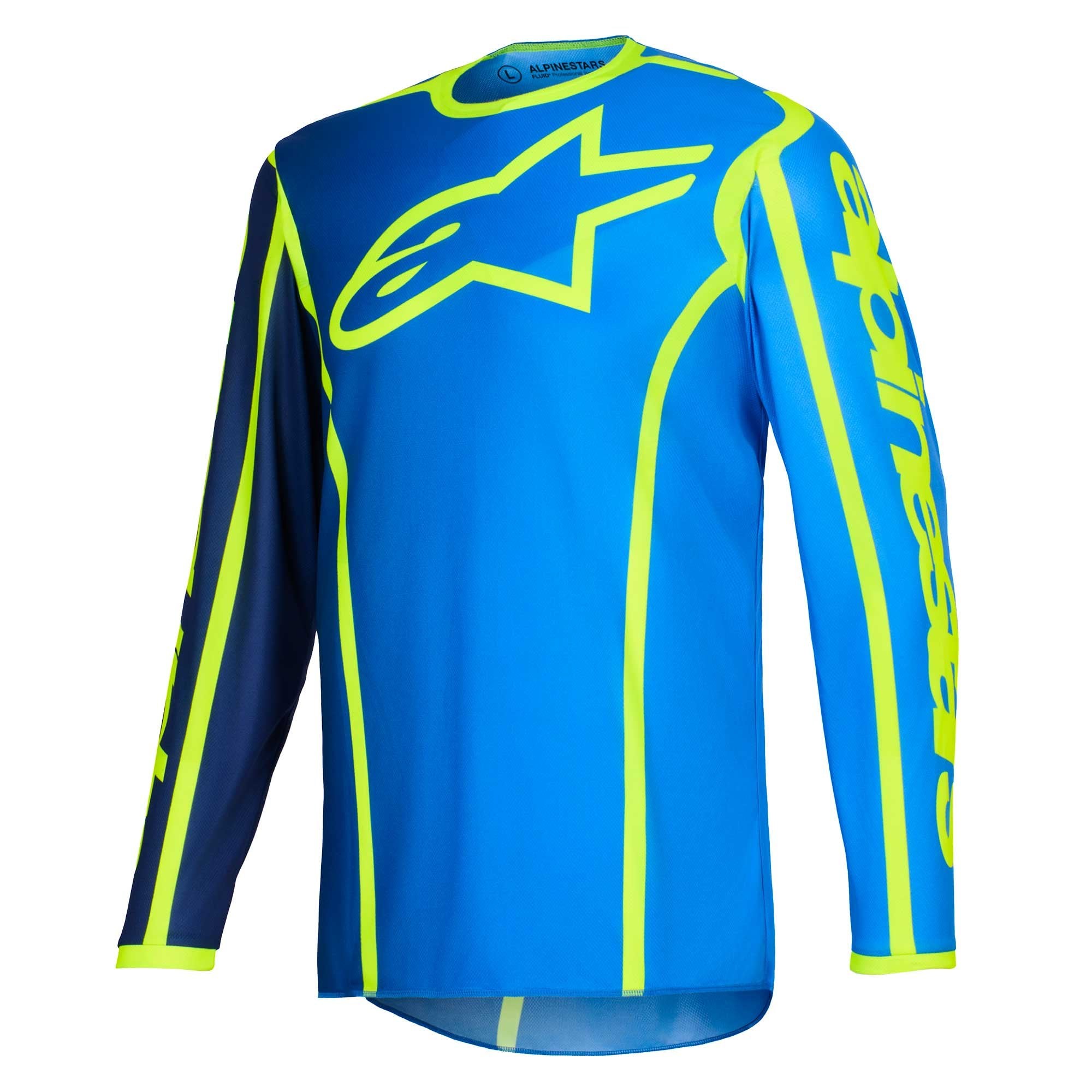 Alpinestars (MX26) MX Jersey - Fluid APEX (Blue/Yellow Fluo)
