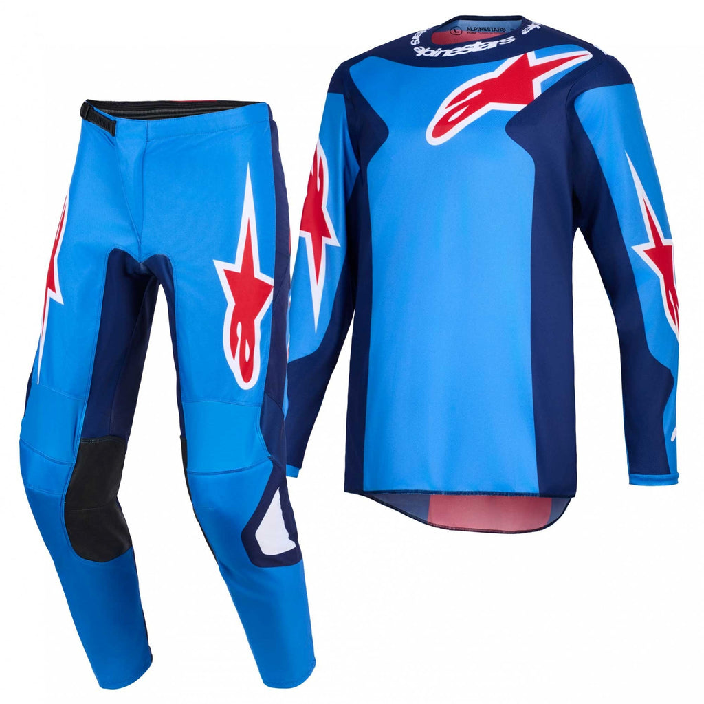 Alpinestars MX Jersey & Pant Kit Deal - Fluid GRID (Blue/Red)