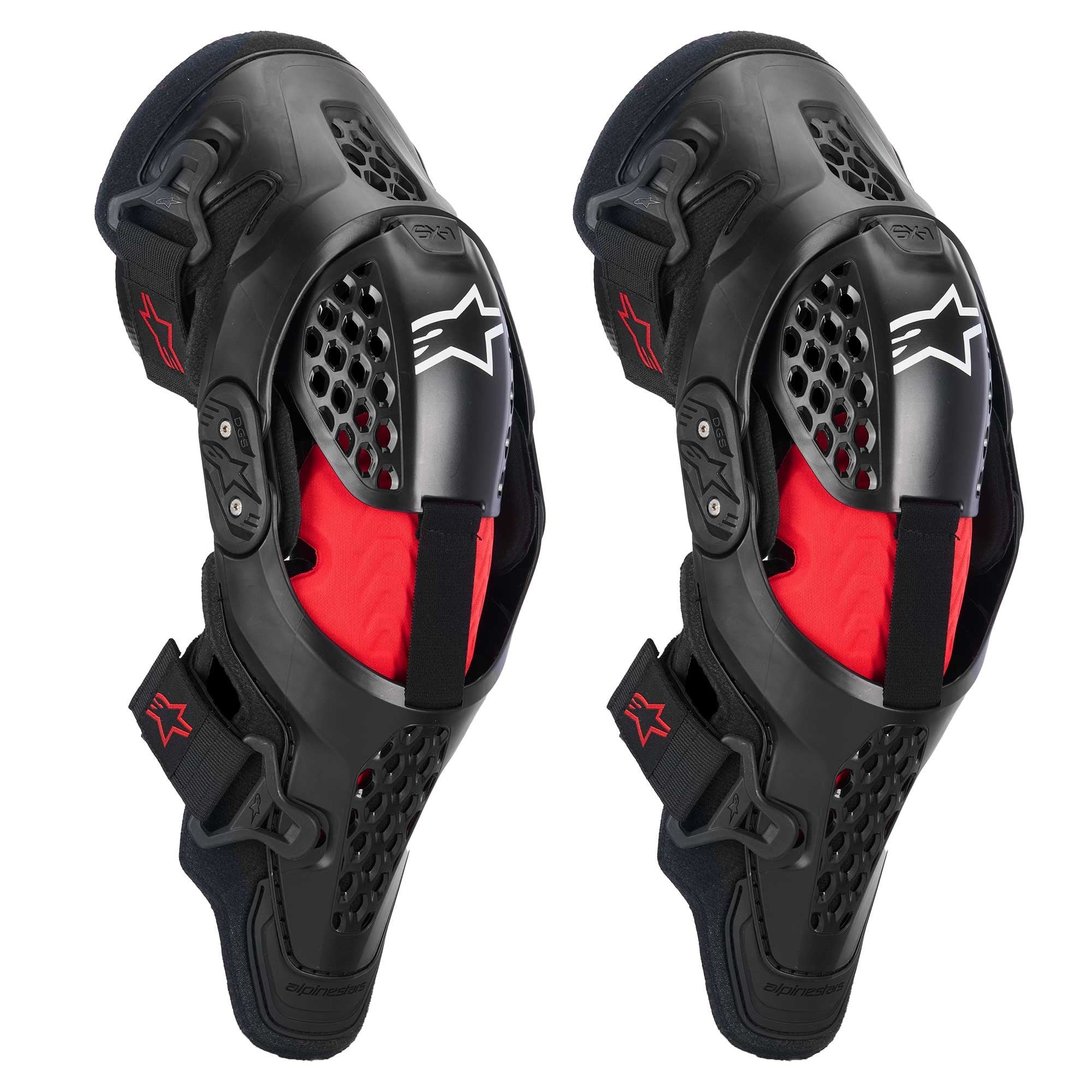 Alpinestars MX | MTB Knee Hinged Armour - SX-1 Plasma (Black/Red/Cool Grey)