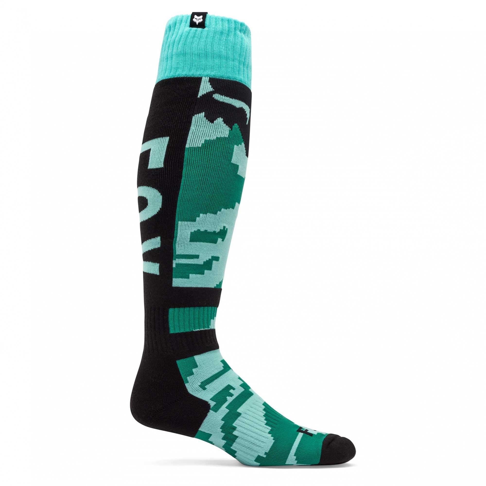 FOX Racing MX Socks - 180 KAIROS (Black/Turquoise)
