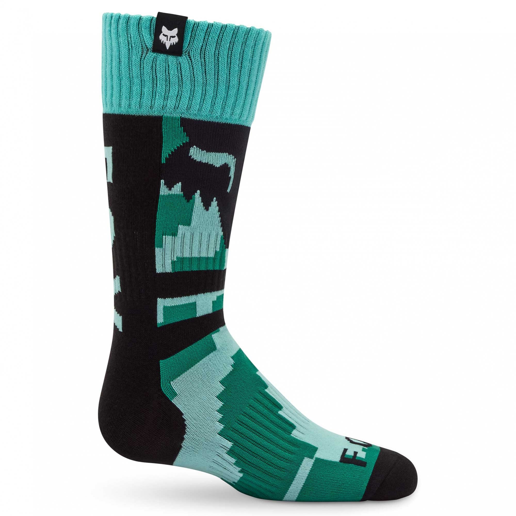 FOX Racing Youth MX Socks - 180 KAIROS (Turquoise/Black)
