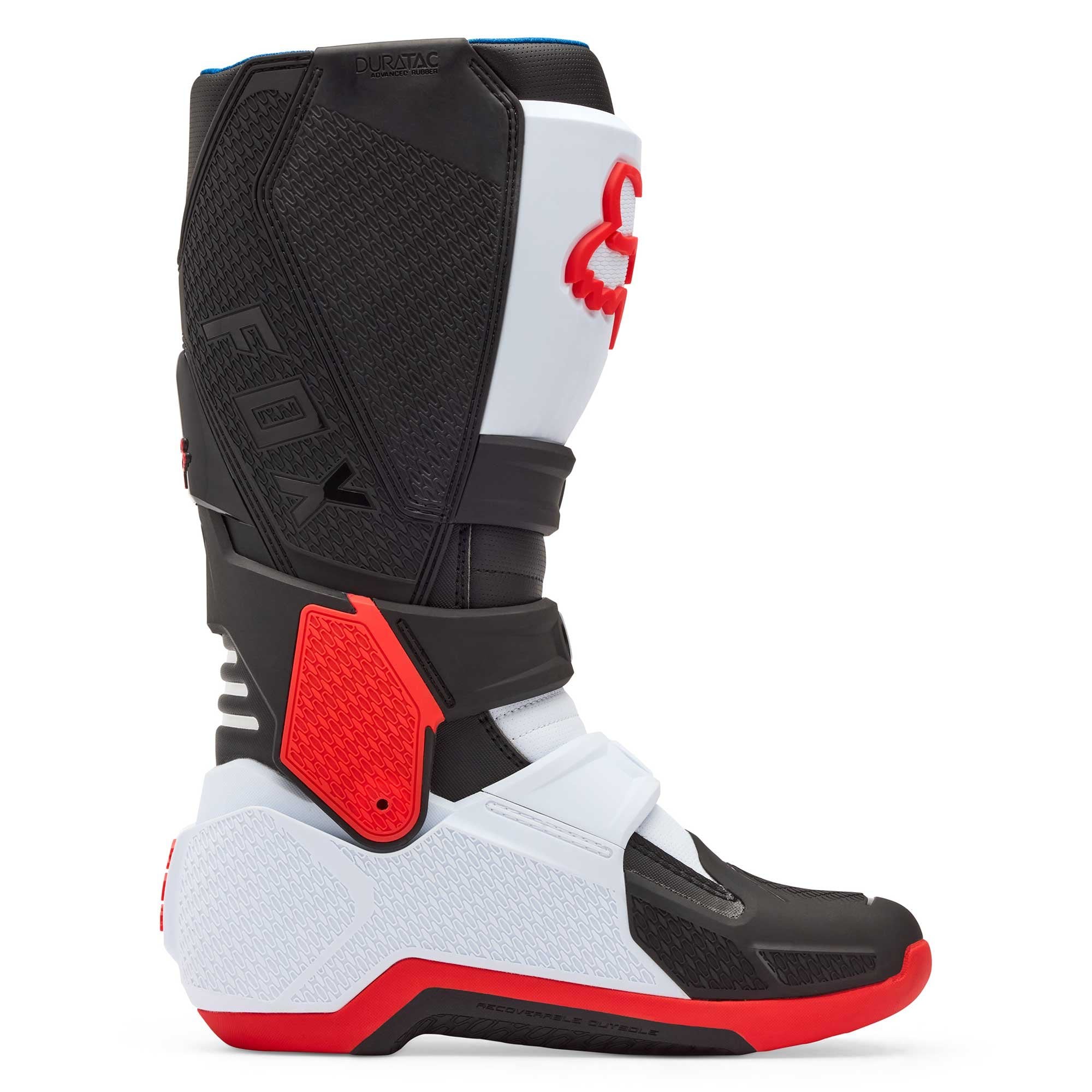 FOX Racing Motocross Boots - MOTION 2.0 (White/Fluo Red/Black)