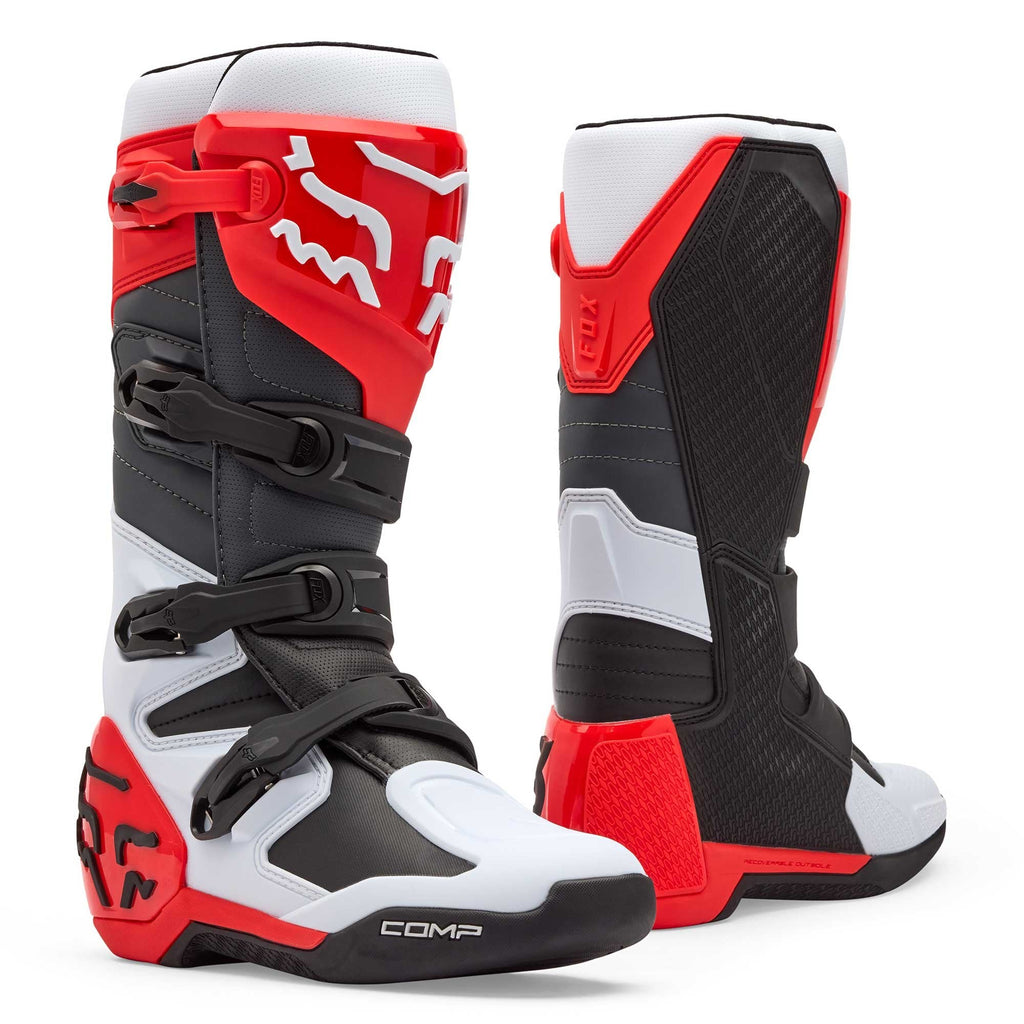 Botas Fox FOX Racing Motocross Boots - COMP (White/Fluo Red/Black) - Boots ...