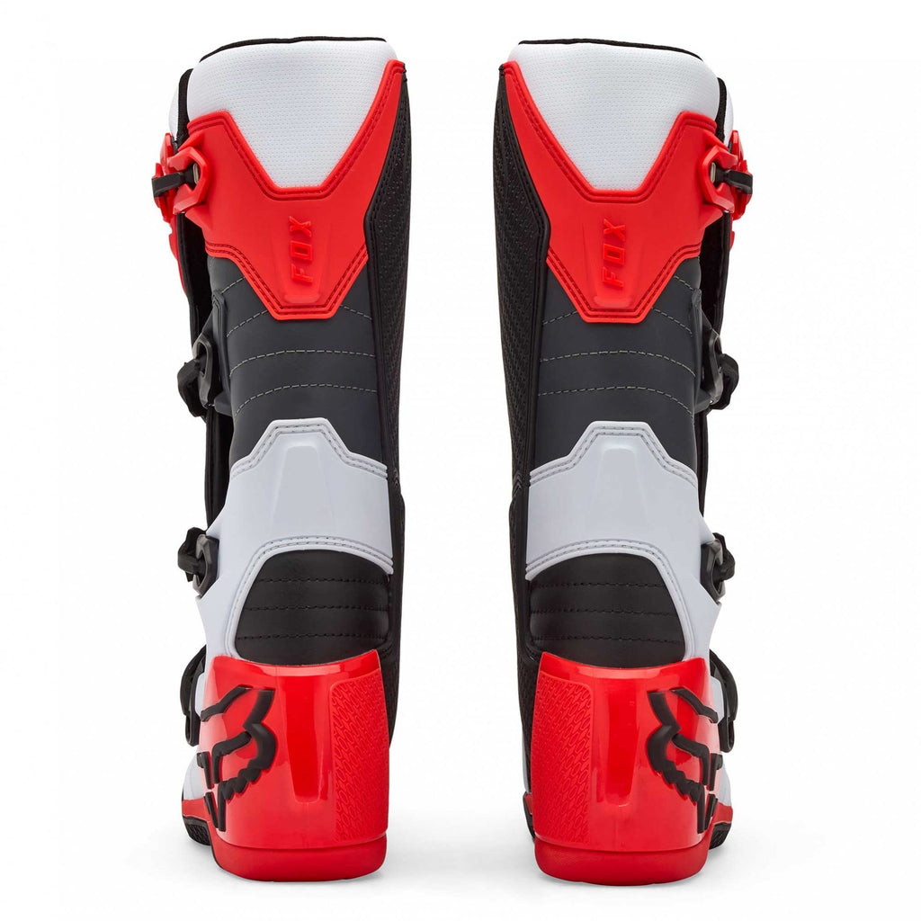 FOX Racing Motocross Boots - COMP (White/Fluo Red/Black)