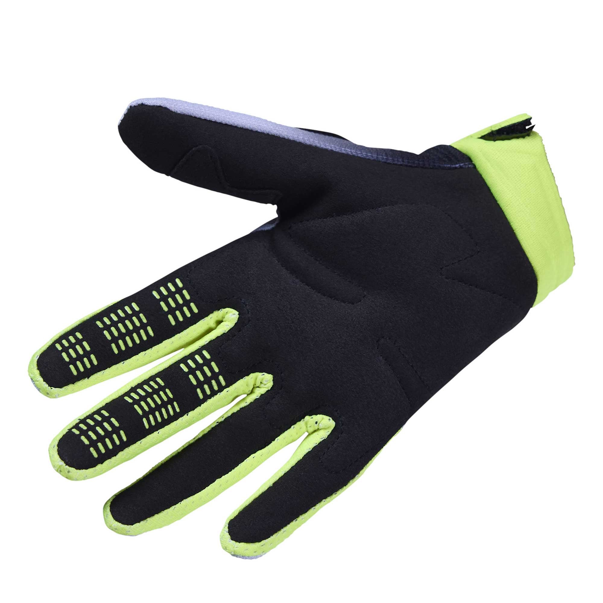 FOX Racing Youth MX Gloves - 180 COLLECT (Grey/Flo Yellow/Black)