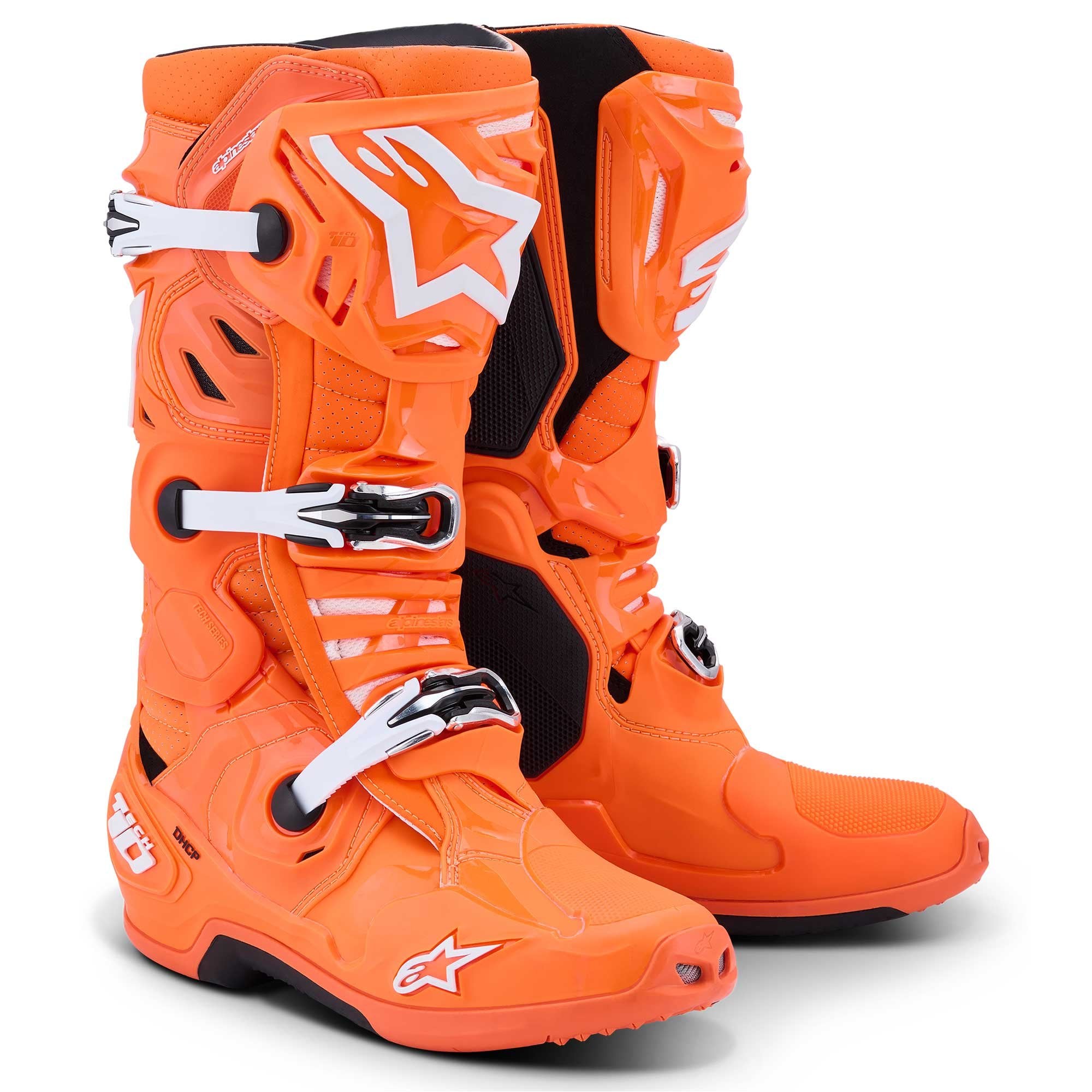Alpinestars MX Boots - Tech 10 Super Vented (Orange Fluo/Black)