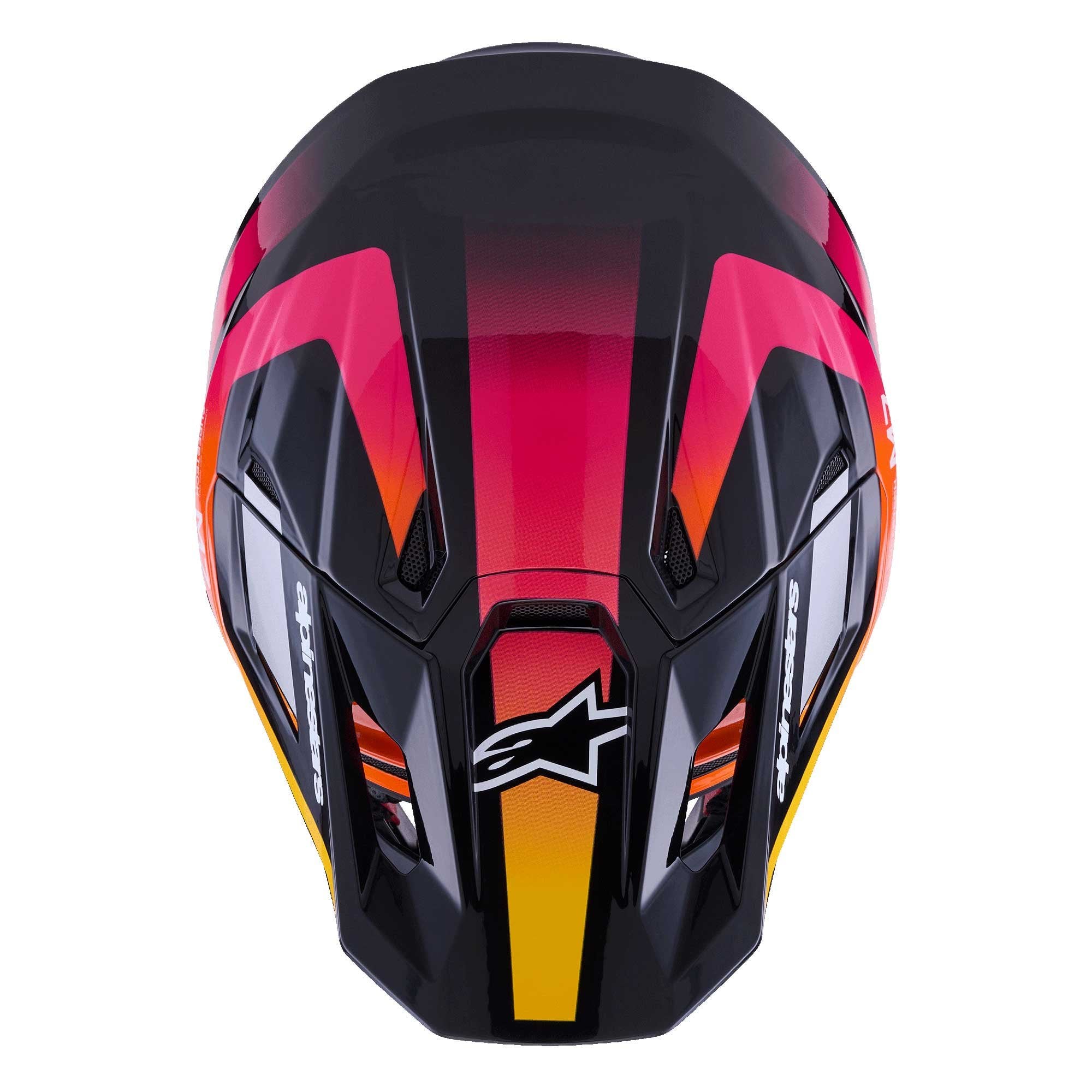 Alpinestars S-M7 RISE MX | Enduro Helmet (Black/Yellow/Pink Gloss)
