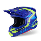 Alpinestars S-M7 DEED MX | Enduro Helmet (Blue/Yellow Fluo Gloss)