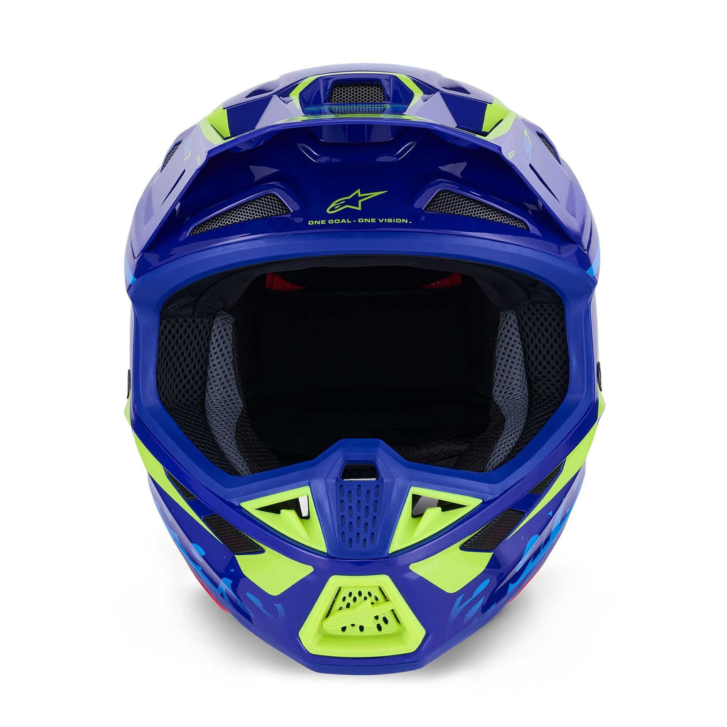 Alpinestars S-M7 DEED MX | Enduro Helmet (Blue/Yellow Fluo Gloss)
