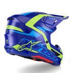 Alpinestars S-M7 DEED MX | Enduro Helmet (Blue/Yellow Fluo Gloss)