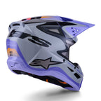 Alpinestars S-M3 JETTSON MX Helmet (Grey/Purple/Black Gloss)