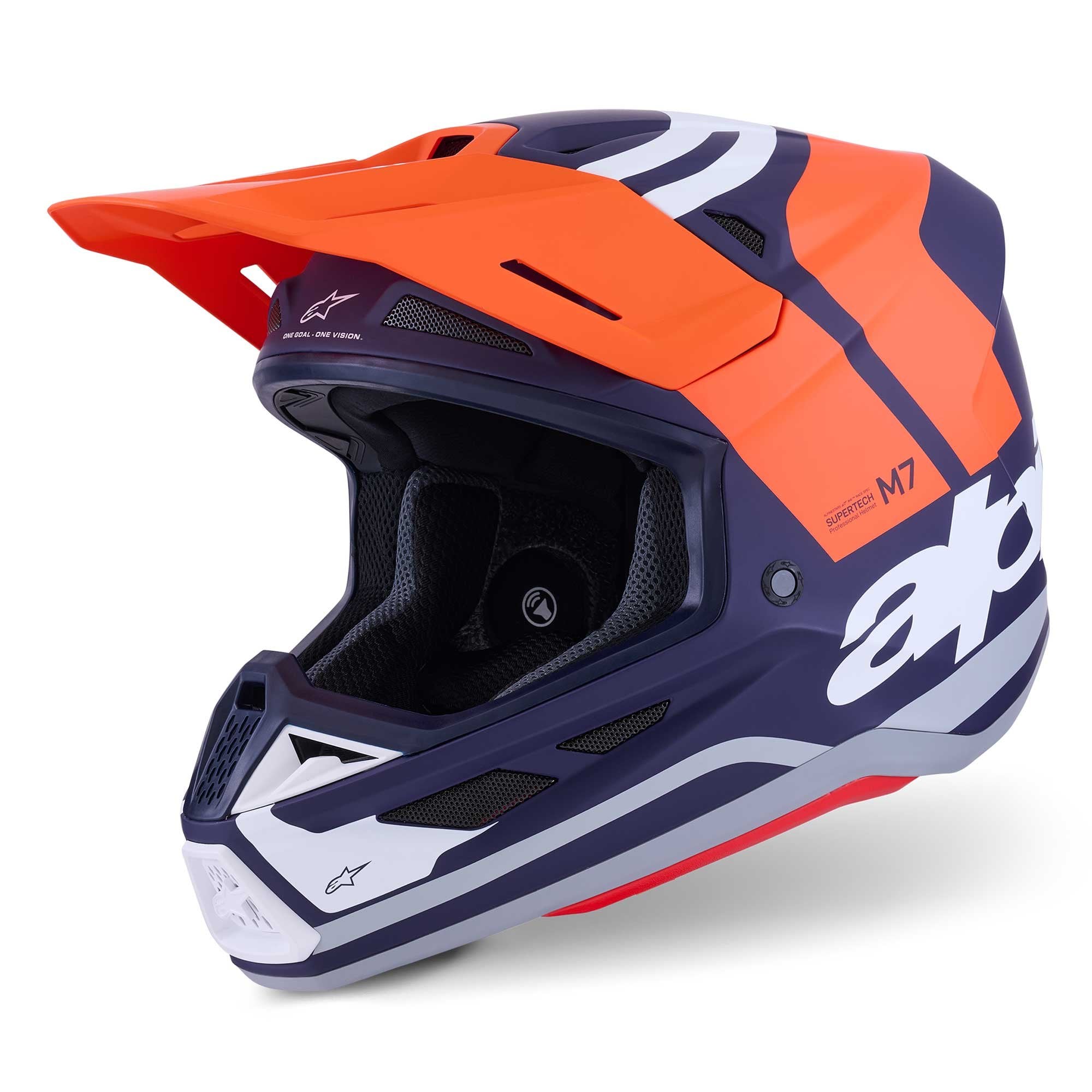Alpinestars (MX26) MX Helmet - S-M7 CORE (Orange/Blue Matt)