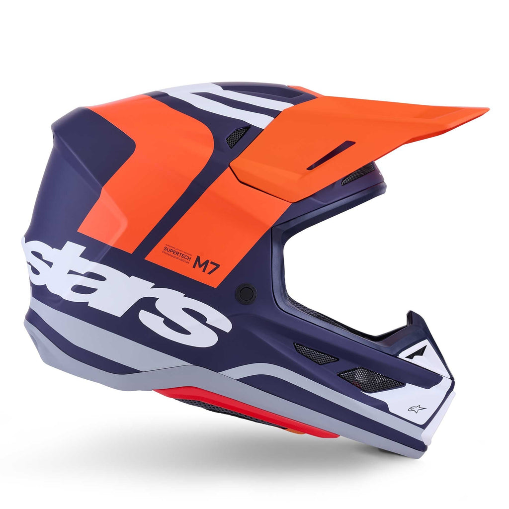 Alpinestars S-M7 CORE MX | Enduro Helmet (Orange/Blue Matt)