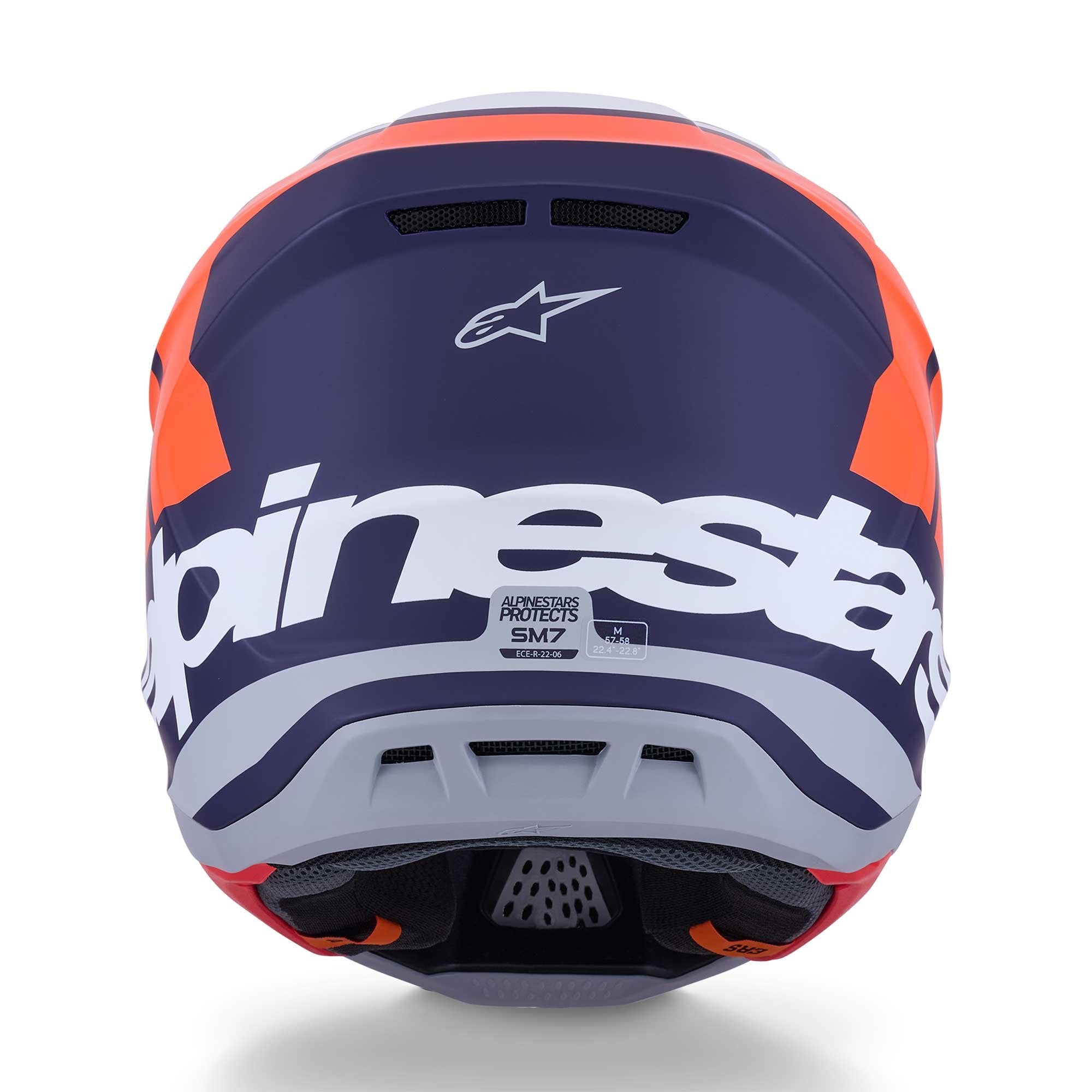 Alpinestars S-M7 CORE MX | Enduro Helmet (Orange/Blue Matt)
