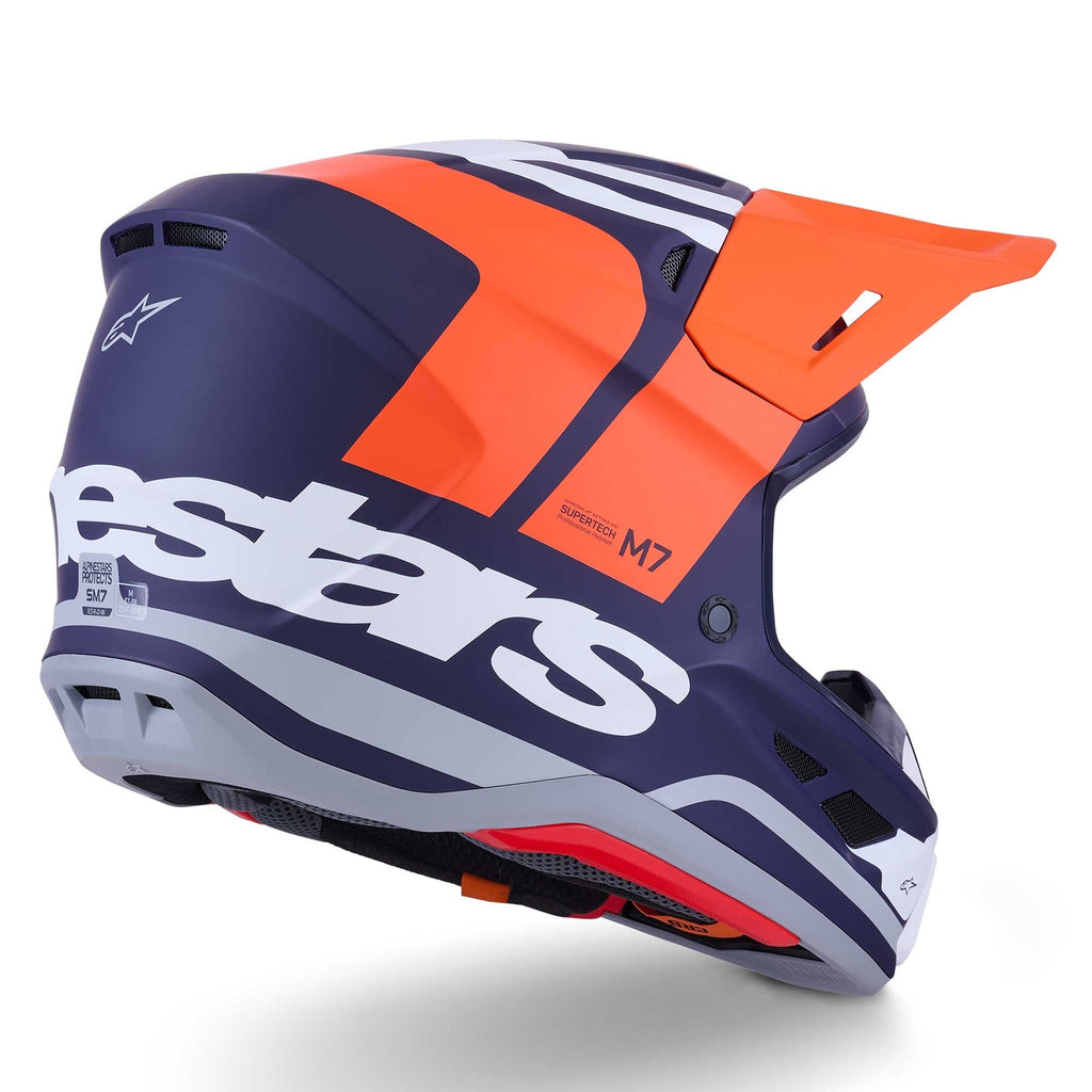 Alpinestars S-M7 CORE MX | Enduro Helmet (Orange/Blue Matt)