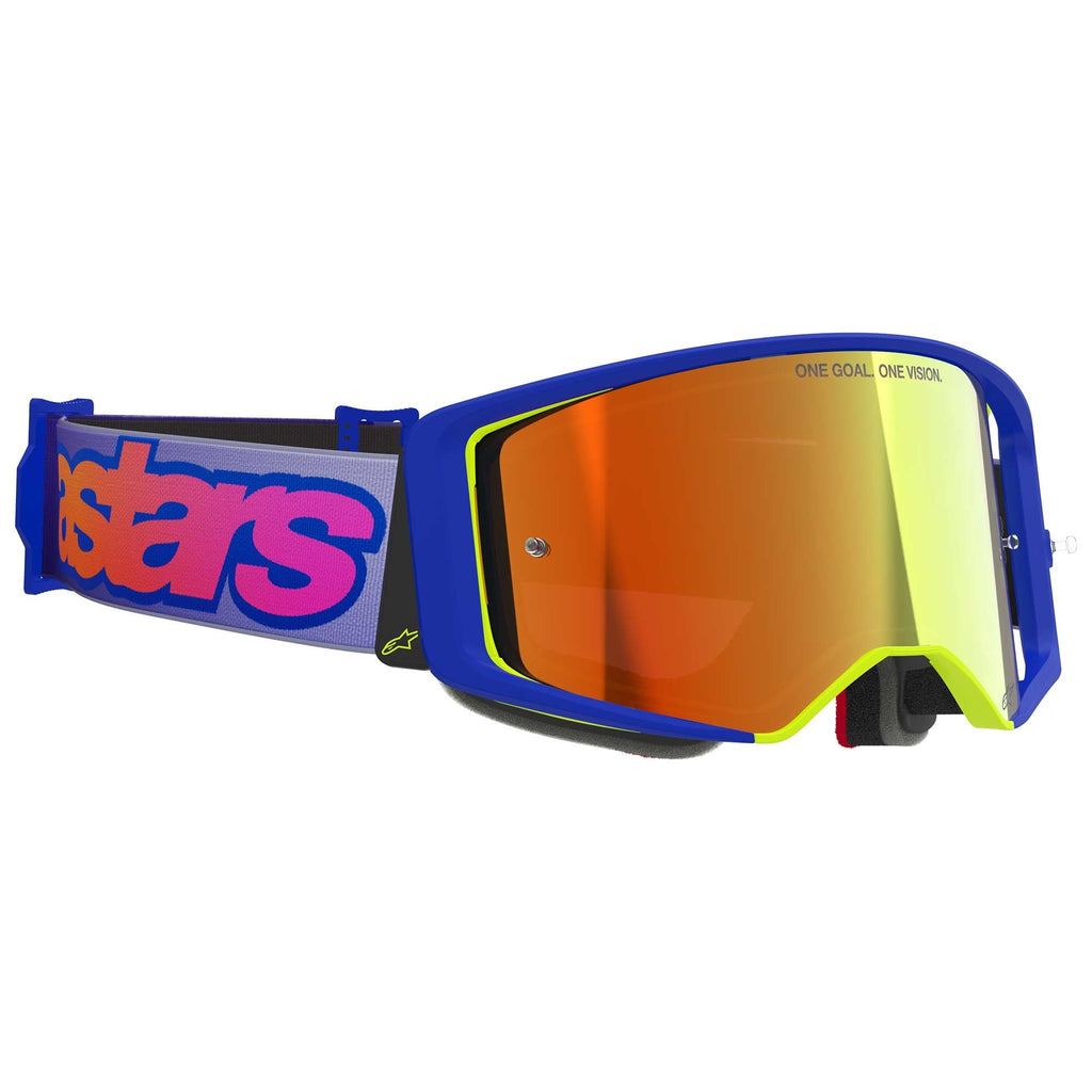 Alpinestars MX | MTB Vision SuperTech Goggles VISTA (Blue/Yellow/Purple) Mirror Red Lens