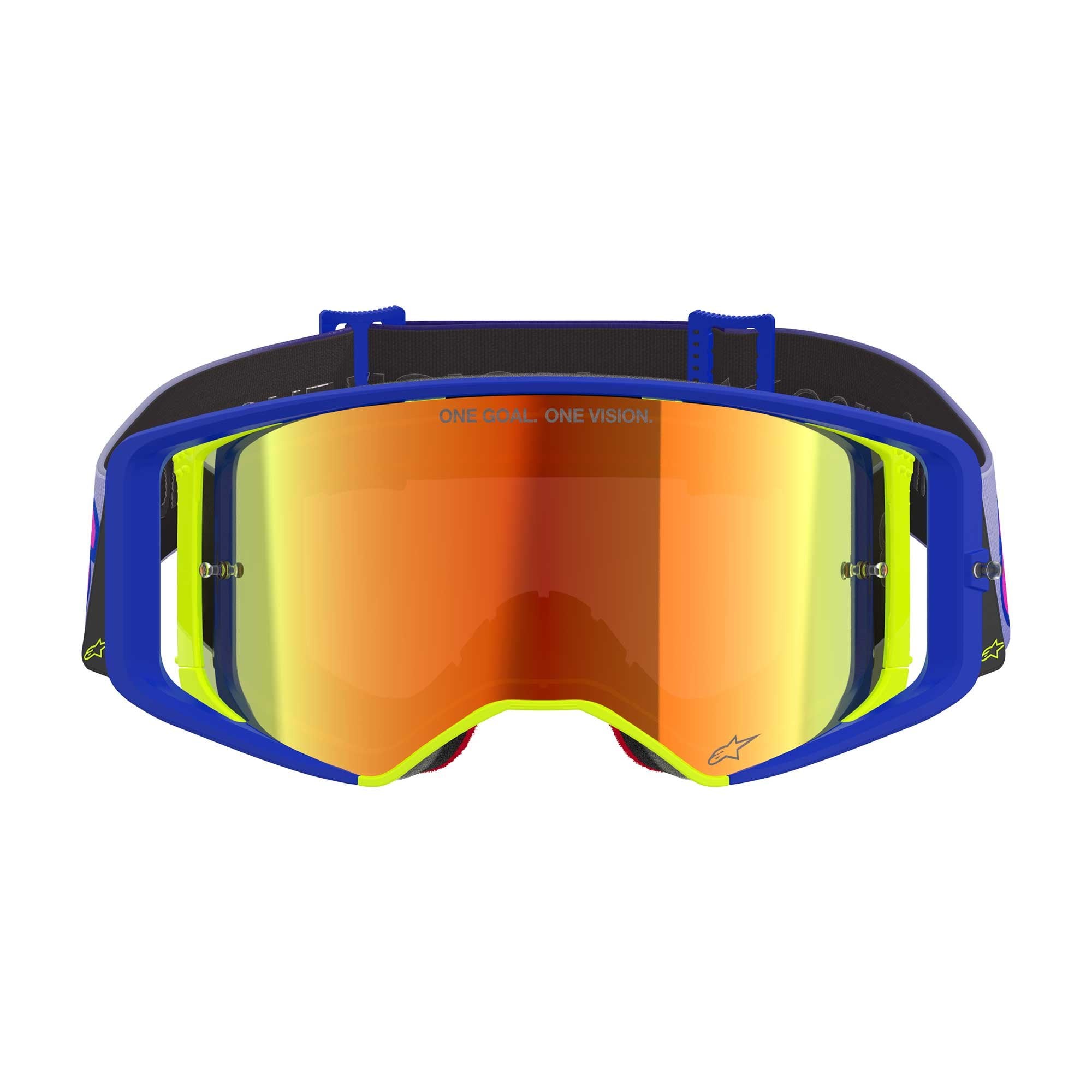 Alpinestars MX | MTB Vision SuperTech Goggles VISTA (Blue/Yellow/Purple) Mirror Red Lens