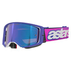 Alpinestars MX | MTB Vision SuperTech Goggles VISTA (Purple/Pink Fluo) Mirror Blue Lens