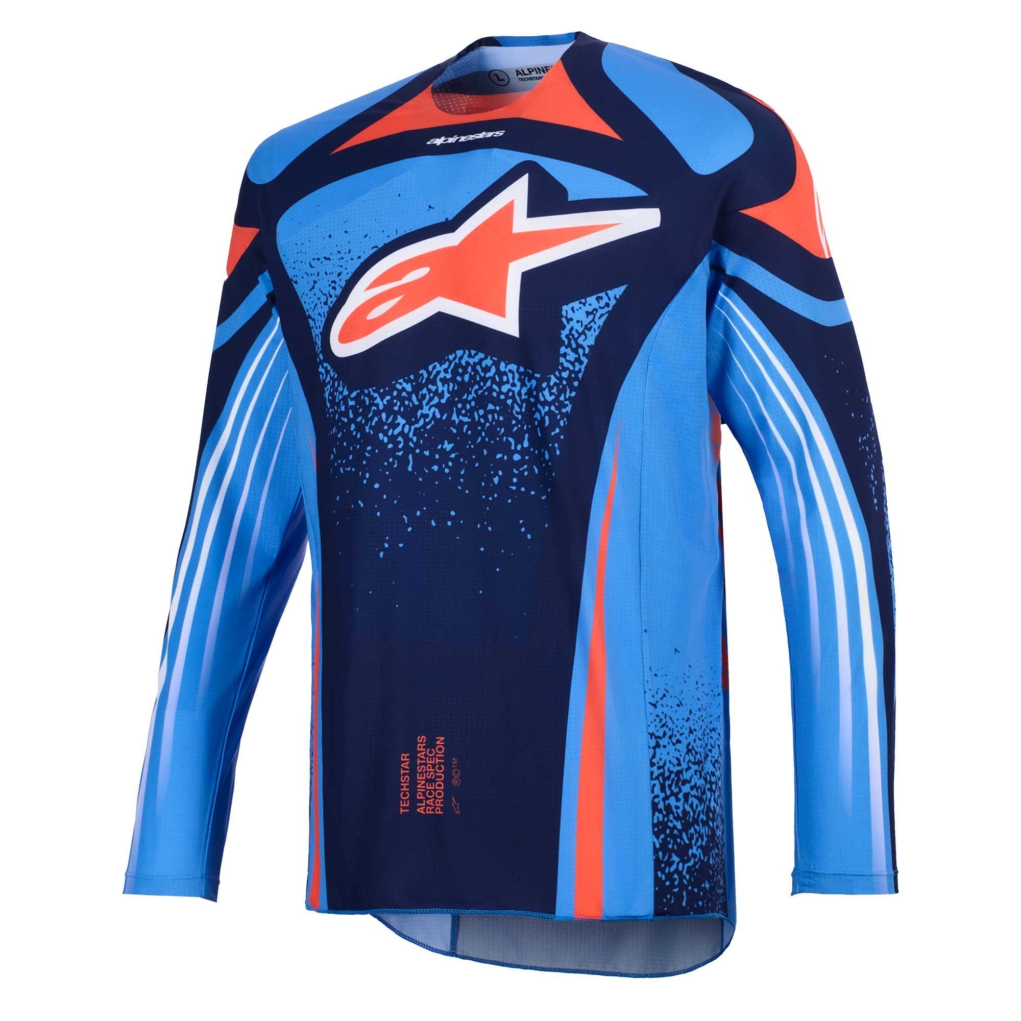Alpinestars MX Jersey & Pant Kit Deal - TechStar NOMUR (Dark Navy/Orange/UCLA Blue)
