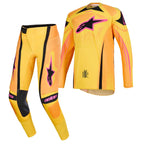 Alpinestars MX Jersey & Pant Kit Deal - TechStar NOMUR (Orange/Yellow/Pink)