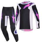 Alpinestars MX Jersey & Pant Kit Deal - Fluid GRID (Black/Light Grey/Purple)
