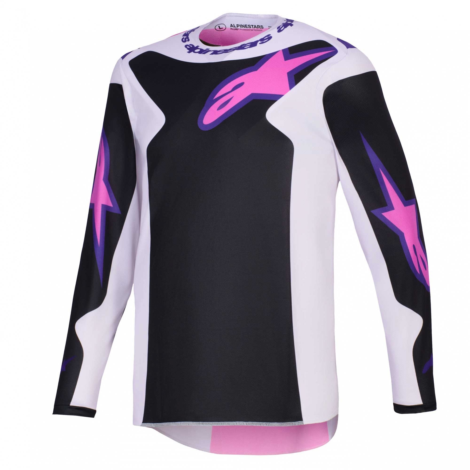 Alpinestars MX Jersey & Pant Kit Deal - Fluid GRID (Black/Light Grey/Purple)