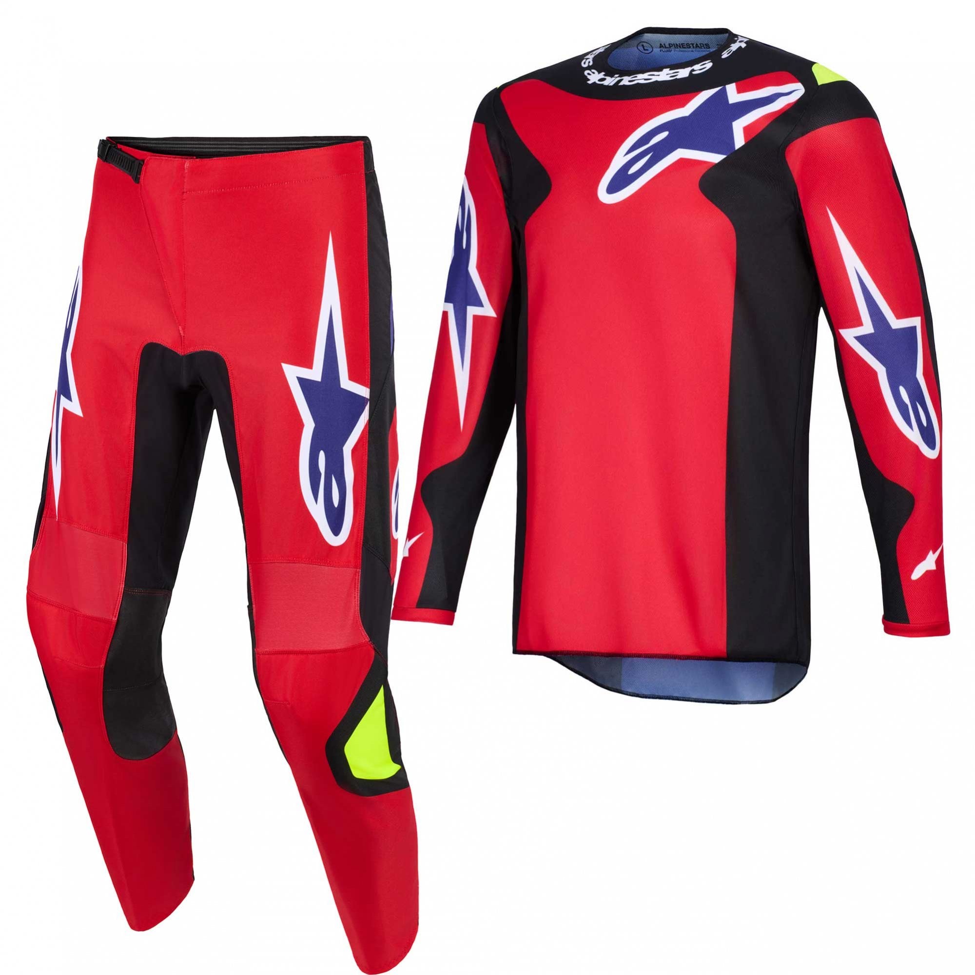 Alpinestars MX Jersey & Pant Kit Deal - Fluid GRID (Red/Black/Purple)