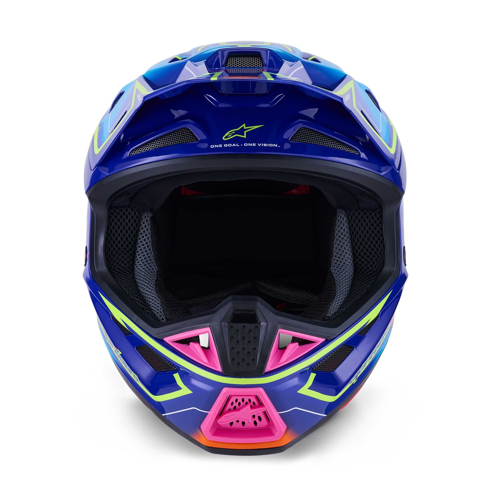 Alpinestars (MX26) MX Helmet - S-M7 CAST (Blue/Pink/Yellow Fluo Gloss)