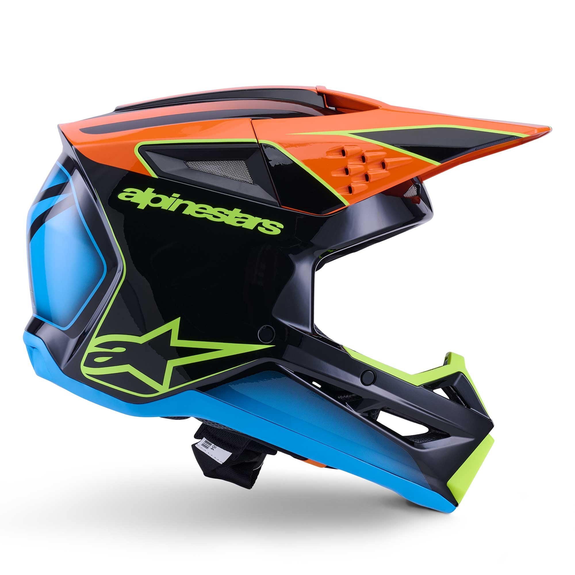 Alpinestars (SALE) MX Helmet - S-M3 FRAY (Black/Orange/Yellow Fluo Gloss)