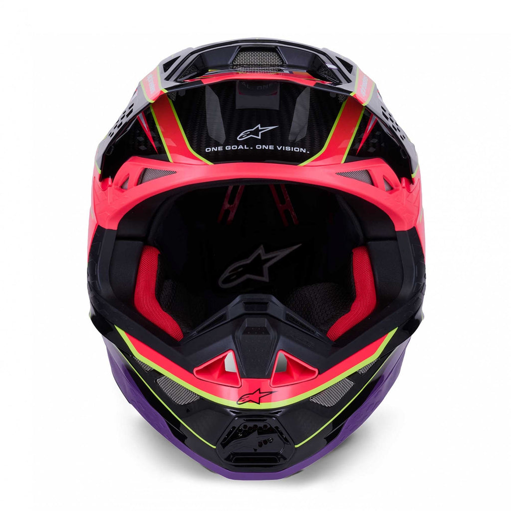 Alpinestars S-M10 MX Helmet - ERA (Pink/Violet/Yellow Fluo Gloss)