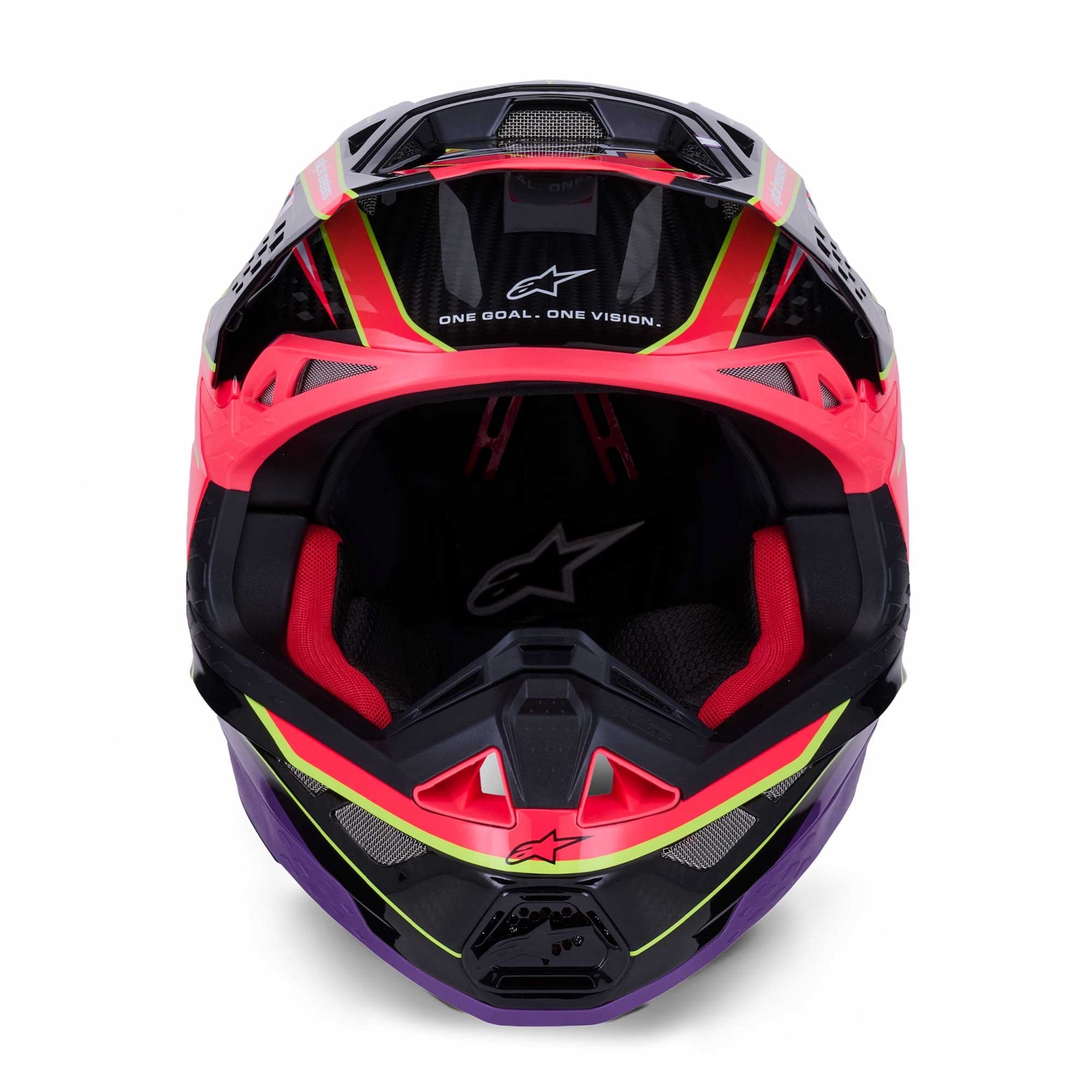 Alpinestars S-M10 MX Helmet - ERA (Pink/Violet/Yellow Fluo Gloss)