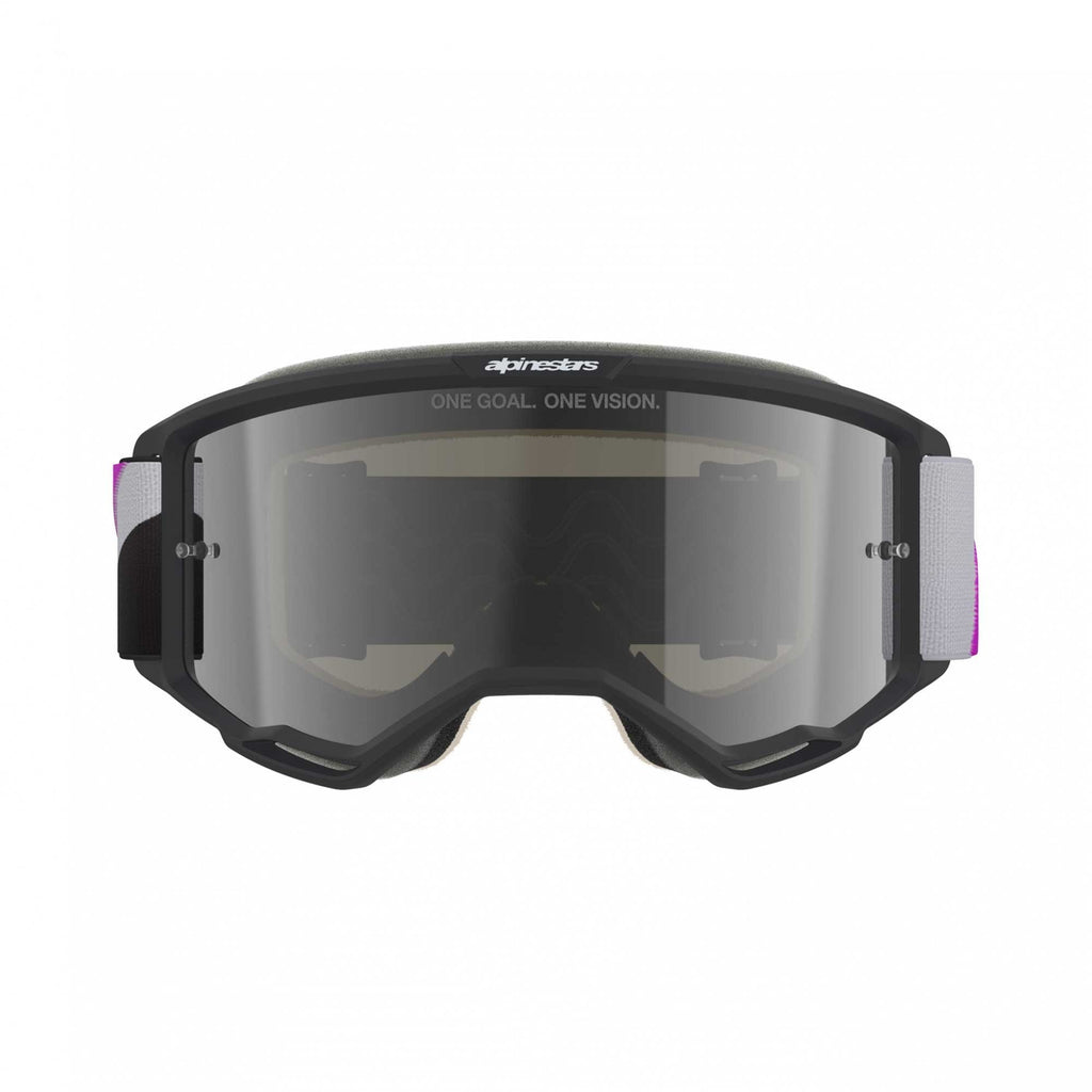 Alpinestars MX | MTB Vision 5 Goggles CORP (Light Grey/Purple) Mirror Silver Lens